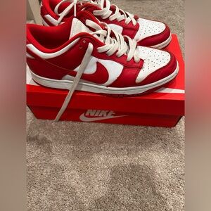 Nike Red and White Sneakers